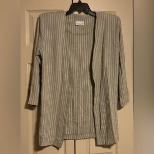 Women's V-Neck Striped Blazer.